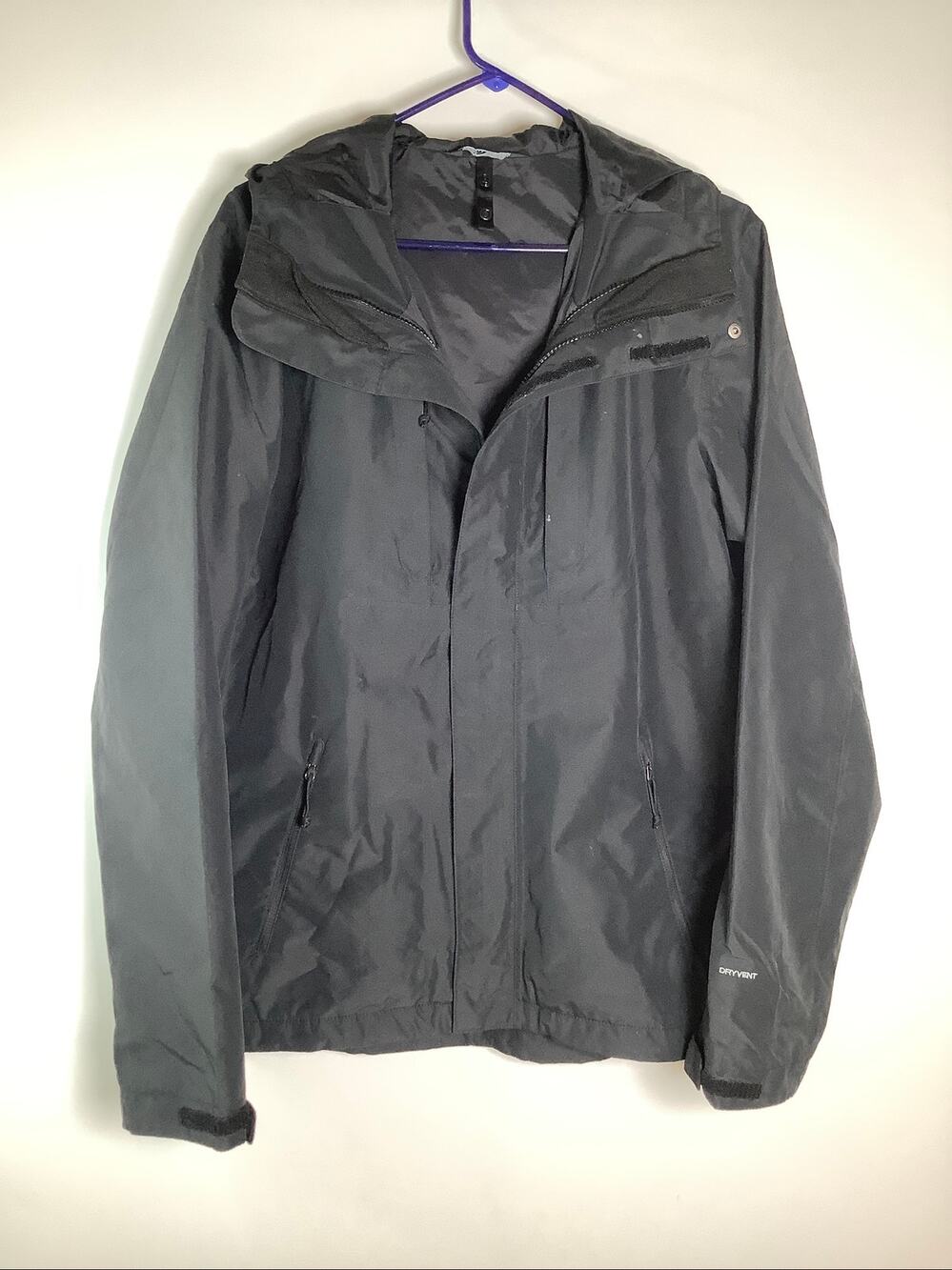 The North Face Men's S Black DryVent Full-Zip Windbreaker Jacket HR13-31
